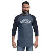 Load image into Gallery viewer, Screen Printed 3/4 sleeve raglan shirt
