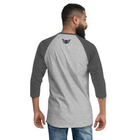 Load image into Gallery viewer, Screen Printed 3/4 sleeve raglan shirt
