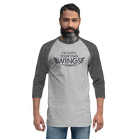Load image into Gallery viewer, Screen Printed 3/4 sleeve raglan shirt
